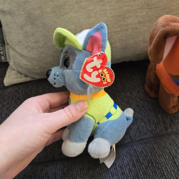 Paw Patrol Plush Toy Set TY Rocky & Zuma - Picture 4 of 11